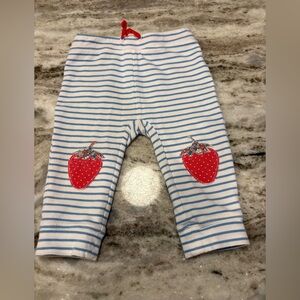 Baby Boden Strawberry appliqué joggers 6-12 months